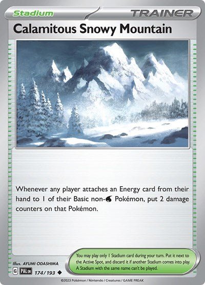 Calamitous Snowy Mountain (SV02: Paldea Evolved) Near Mint - Nick Nack's Full Frontal Attack