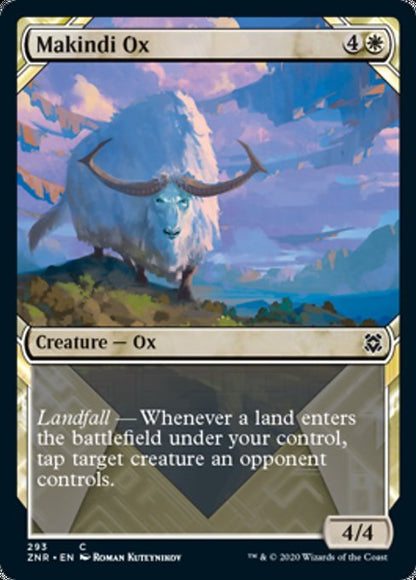 Makindi Ox (Showcase) (Zendikar Rising) Near Mint - Nick Nack's Full Frontal Attack