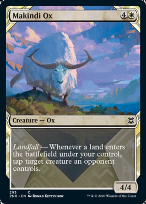 Makindi Ox (Showcase) (Zendikar Rising) Near Mint - Nick Nack's Full Frontal Attack