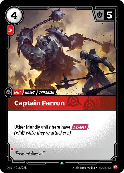 Captain Farron (Origins) Near Mint - Nick Nack's Full Frontal Attack