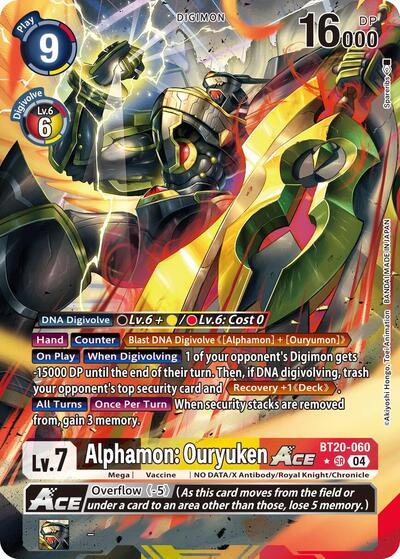 Alphamon: Ouryuken ACE (Alternate Art) (Release Special Booster 2.5) Medium Play Foil