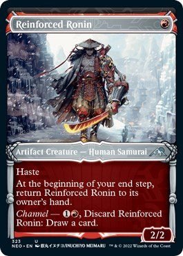 Reinforced Ronin (Showcase) (Kamigawa: Neon Dynasty) Near Mint - Nick Nack's Full Frontal Attack