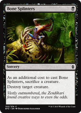 Bone Splinters (Battle for Zendikar) Near Mint - Nick Nack's Full Frontal Attack