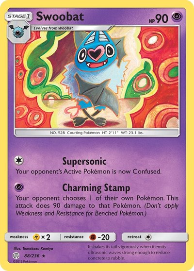 Swoobat (SM - Cosmic Eclipse) Near Mint