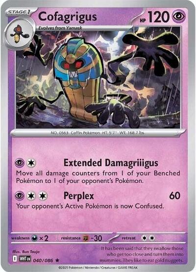 Cofagrigus (SV: White Flare) Near Mint Reverse Holofoil - Nick Nack's Full Frontal Attack