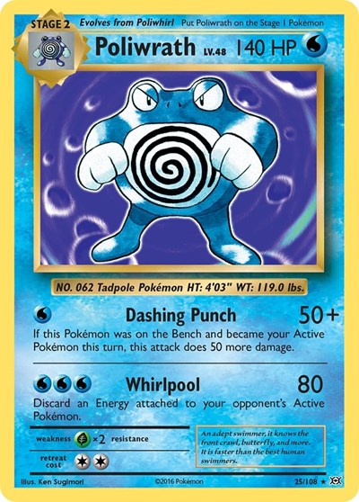 Poliwrath (XY - Evolutions) Near Mint Reverse Holofoil
