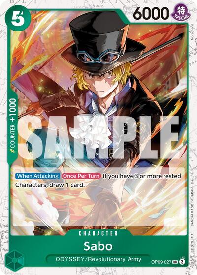 Sabo OP09 - 027 (Pirate Foil) (Premium Booster - The Best - Vol. 2) Near Mint Foil - Nick Nack's Full Frontal Attack