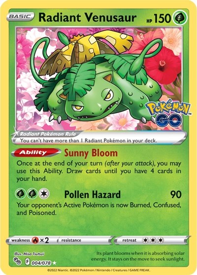 Radiant Venusaur (Pokemon GO) Near Mint Holofoil