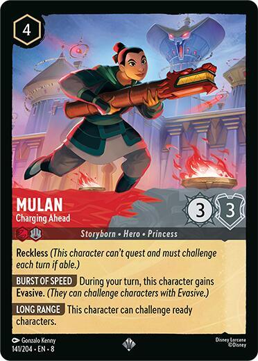 Mulan - Charging Ahead (Reign of Jafar) Near Mint Cold Foil - Nick Nack's Full Frontal Attack