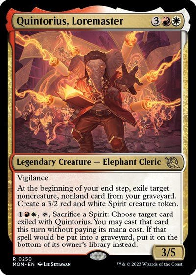 Quintorius, Loremaster (March of the Machine) Near Mint Foil - Nick Nack's Full Frontal Attack
