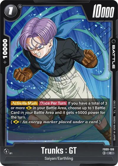 Trunks : GT FB09 - 108 (Dual Evolution) Near Mint - Nick Nack's Full Frontal Attack