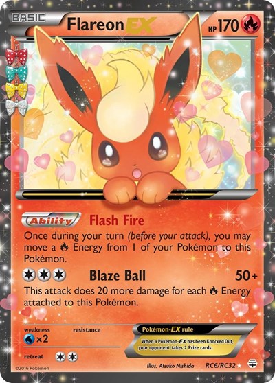 Flareon EX (Generations: Radiant Collection) Near Mint Holofoil