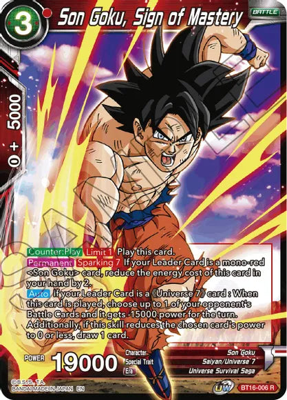 Son Goku, Signo de Maestría [BT16-006] 