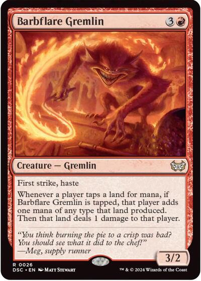 Barbflare Gremlin (Commander: Duskmourn: House of Horror) Near Mint - Nick Nack's Full Frontal Attack