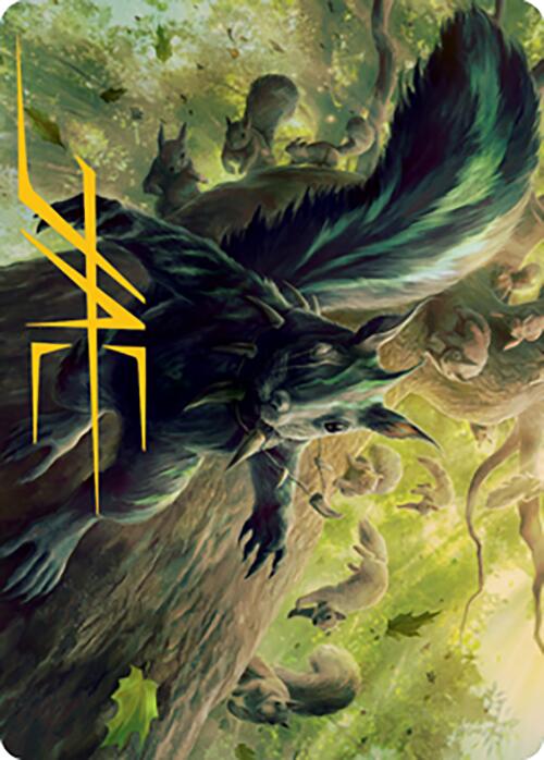 Chatterfang, Squirrel General Art Card (68) (Firma con sello dorado) [Modern Horizons 2 Art Series] 