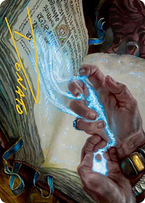 Mystic Redaction Art Card (Signature dorée) [Modern Horizons 2 Art Series] 