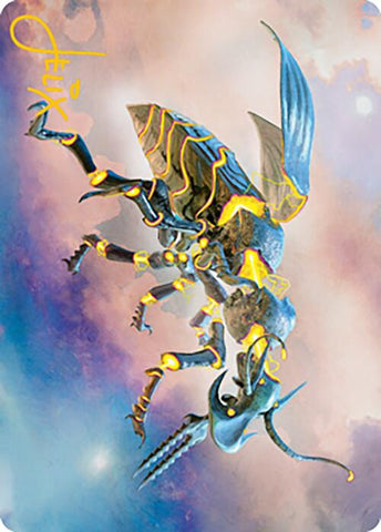 Zabaz, la tarjeta de arte Glimmerwasp (firma con sello dorado) [Serie de arte Modern Horizons 2]