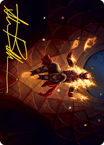 Yusri, Fortune's Flame Art Card (Firma con sello dorado) [Modern Horizons 2 Art Series] 