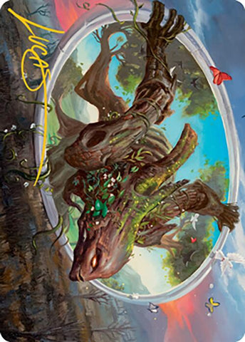 Gaea's Will Art Card (Firma con sello dorado) [Serie de arte Modern Horizons 2] 