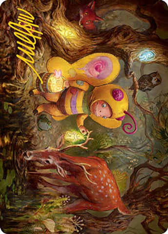 Tarjeta de arte Glimmer Bairn (firma con sello dorado) [Serie de arte Modern Horizons 2] 