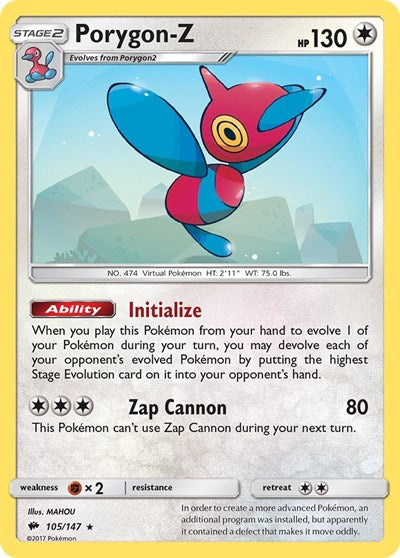 Porygon-Z (SM - Burning Shadows) Near Mint Holofoil