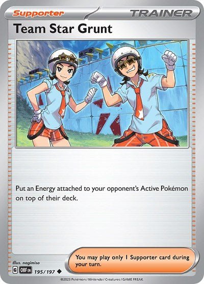 Team Star Grunt (Scarlet and Violet: Obsidian Flames) Near Mint - Nick Nack's Full Frontal Attack