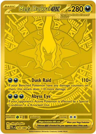 Mega Darkrai ex - 120 (ME05: Pitch Black) Near Mint Holofoil