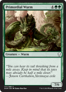 Primordial Wurm (Dominaria) Near Mint - Nick Nack's Full Frontal Attack