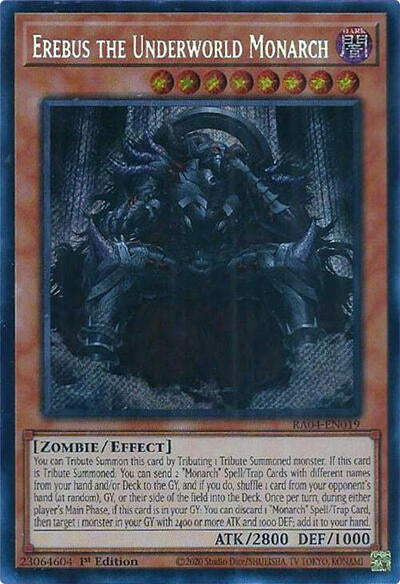 Erebus the Underworld Monarch (Secret Rare) (Quarter Century Stampede) Near Mint 1st Edition