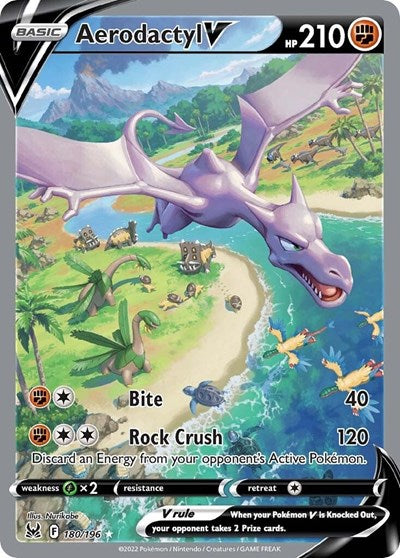Aerodactyl V (Alternate Full Art) (SWSH11: Lost Origin) Near Mint Holofoil