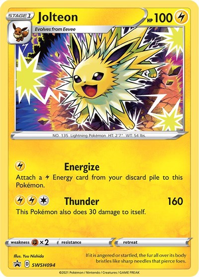 Jolteon - SWSH094 (SWSH: Sword & Shield Promo Cards) Near Mint Holofoil