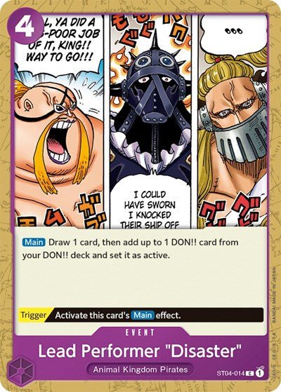 Lead Performer Disaster (Starter Deck 4: Animal Kingdom Pirates) Near Mint - Nick Nack's Full Frontal Attack