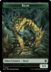 Beast (024) // Treasure Double-Sided Token [Bloomburrow Commander Tokens]