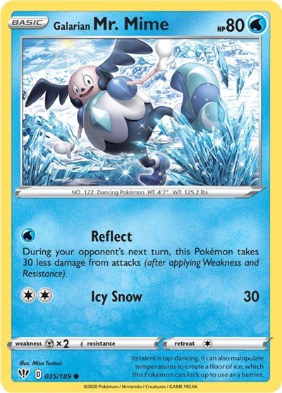Galarian Mr. Mime (SWSH03: Darkness Ablaze) Near Mint - Nick Nack's Full Frontal Attack