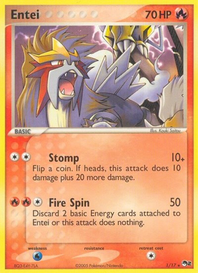 Entei (POP Series 2) Damaged / Poor Holofoil