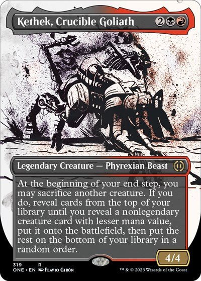 Kethek, Crucible Goliath (Showcase) (Phyrexia: All Will Be One) Near Mint - Nick Nack's Full Frontal Attack