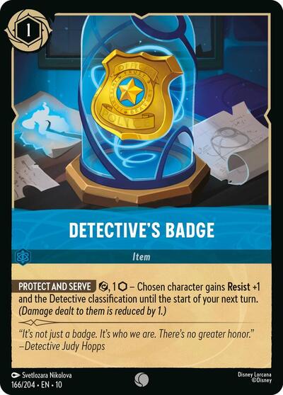 Detective's Badge (Whispers in the Well) Near Mint - Nick Nack's Full Frontal Attack