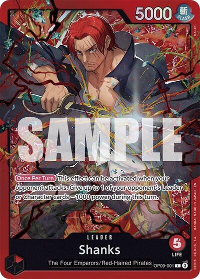 Shanks (OP09-001) (Starter Deck 23: RED Shanks) Near Mint Foil