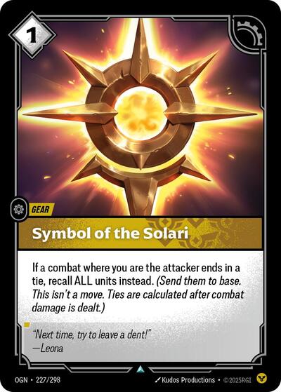 Symbol of the Solari (Origins) Near Mint - Nick Nack's Full Frontal Attack