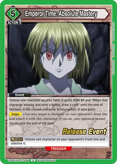 Emperor Time: Absolute Mastery (Hunter x Hunter Release Event Cards) Near Mint - Nick Nack's Full Frontal Attack