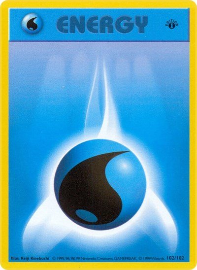 Water Energy (Base Set (Shadowless)) Light Play Unlimited - Nick Nack's Full Frontal Attack