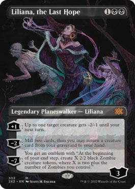 Liliana, the Last Hope (Borderless) (Double Masters 2022) Near Mint Foil