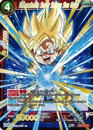 El irrompible Super Saiyan Son Goku (con sello dorado) (SD2-03) [Mythic Booster] 