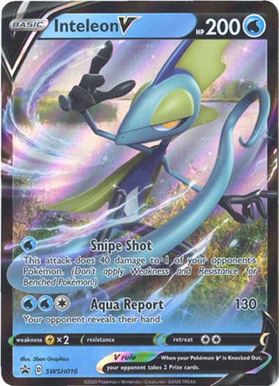 Inteleon V - SWSH016 (SWSH: Sword & Shield Promo Cards) Near Mint Holofoil