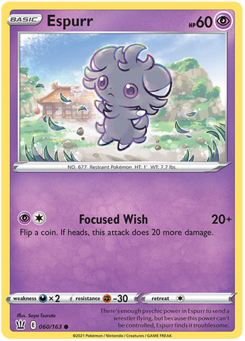 Espurr (060/163) [Espada y escudo: estilos de batalla] 