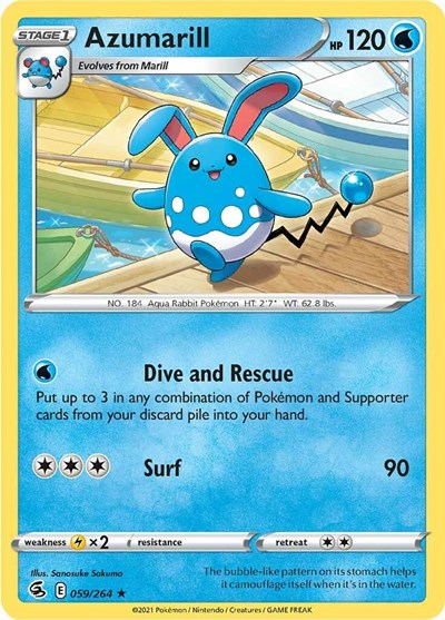 Azumarill (SWSH08: Fusion Strike) Near Mint