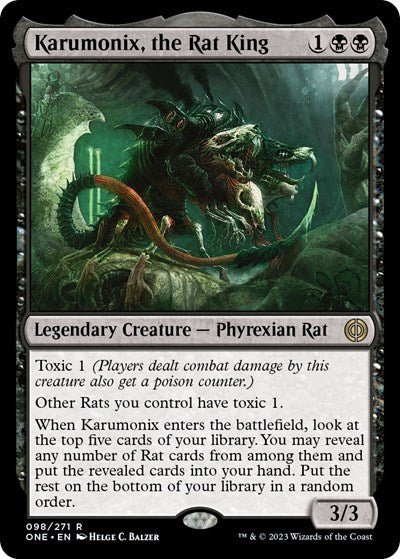 Karumonix, the Rat King (Phyrexia: All Will Be One) Near Mint - Nick Nack's Full Frontal Attack