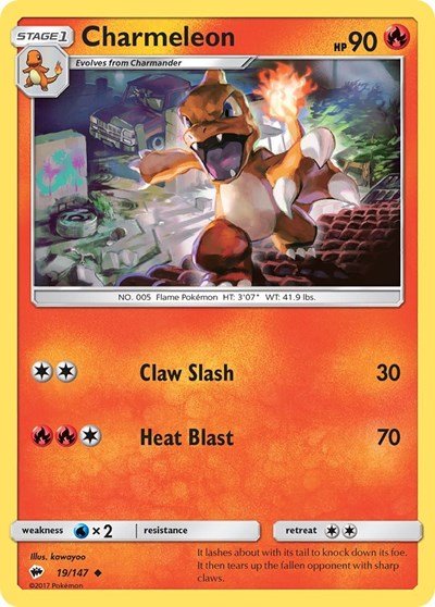 Charmeleon (SM - Burning Shadows) Near Mint - Nick Nack's Full Frontal Attack