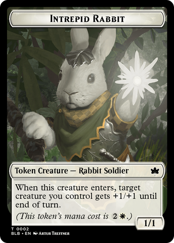 Intrepid Rabbit Token [Bloomburrow Tokens]