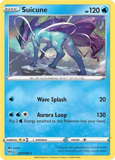 Suicune (SWSH03: Darkness Ablaze) Near Mint - Nick Nack's Full Frontal Attack